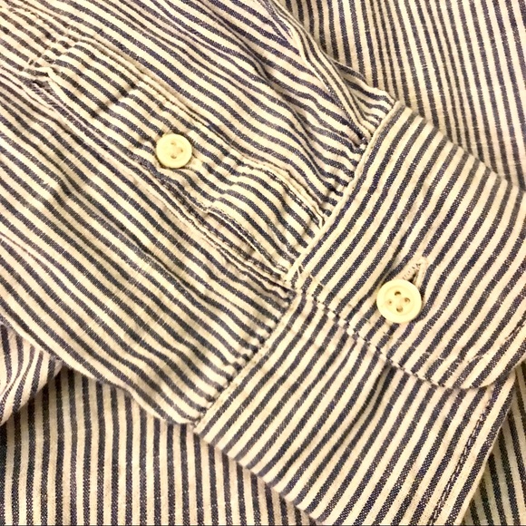 Gap boyfriend fit striped popover shirt - Picture 7 of 8
